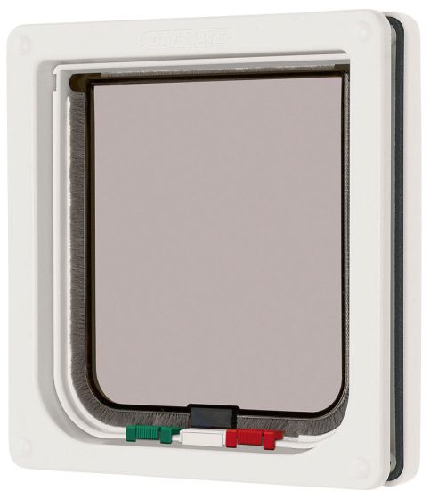 Chatière blanche 4 voies pour chats et petits chiens Cat Mate KERBL