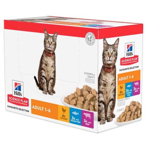 HILL’S SCIENCE PLAN Pack mixte Chat Adulte. 12x85 g.