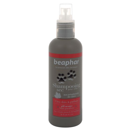 Shampooing sec ultra-doux et parfumé en spray pour chat BEAPHAR