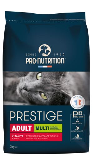 PRO NUTRITION Prestige Croquettes chat multi goût 2 Kg