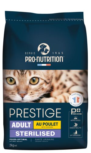 PRO-NUTRITION Croquettes Prestige au poulet pour chat stérilisé
