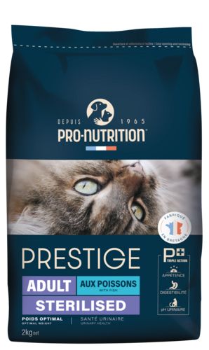 PRO-NUTRITION Croquettes Prestige au poisson pour chat stérilisé