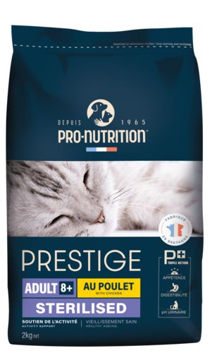 PRO-NUTRITION Croquettes Prestige chat stérilisé adulte 8+