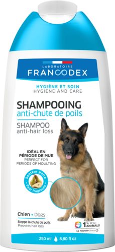 FRANCODEX Shampoing anti-chute de poils pour chiens 250 ml