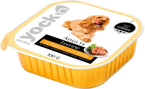 YOCK NUTRITION Terrine au poulet et à la dinde pour chien 100g