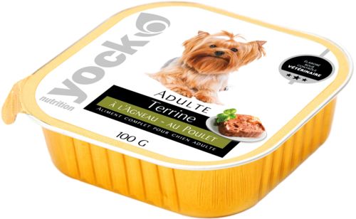 YOCK NUTRITION Terrine à l'agneau et au poulet pour chien 100g