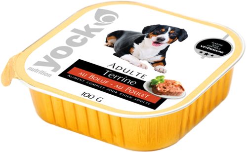 YOCK NUTRITION Terrine au boeuf et au poulet pour chien 100g