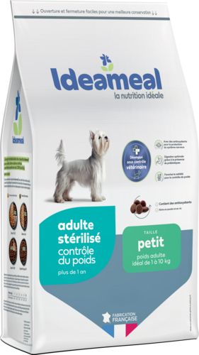 IDEAMEAL Croquettes pour chien adulte stérilisé 3kg