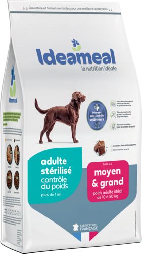 IDEAMEAL Croquettes pour chien stérilisé moyen et grand