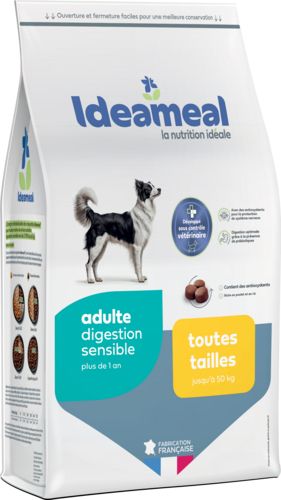 IDEAMEAL Croquettes digestion sensible pour chien adulte