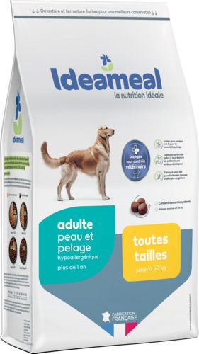 IDEAMEAL Croquettes spéciales peau & pelage pour chien adulte