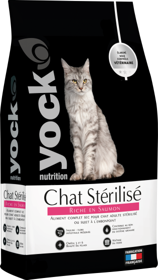 YOCK NUTRITION Croquettes chat stérilisé au saumon