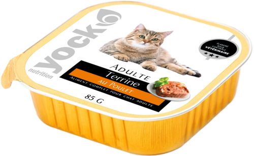 YOCK NUTRITION Terrine au poulet pour chat 85g