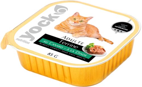 YOCK NUTRITION Terrine au canard et à la dinde pour chat 85g
