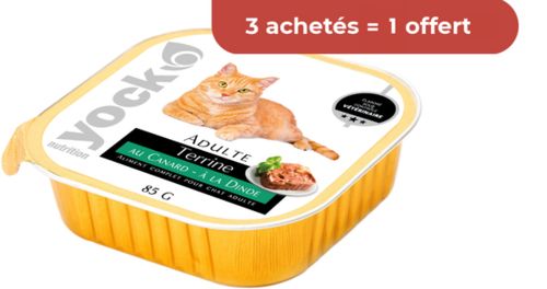 YOCK NUTRITION Terrine au canard et à la dinde pour chat 85g