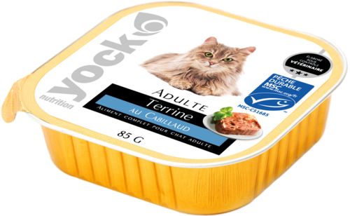 YOCK NUTRITION Terrine au cabillaud MSC pour chat 85g