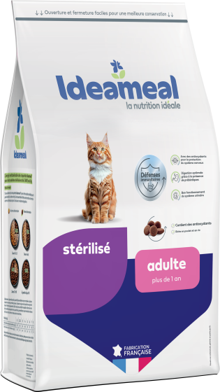 IDEAMEAL Croquettes pour chat stérilisé