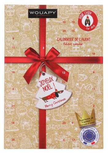 Calendrier de l'avent pour chien WOUAPY 24 friandises (302g)
