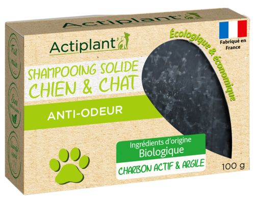 Shampoing solide anti odeur pour chien et chat ACTIPLANT 