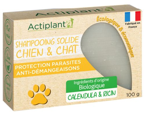 Shampoing solide anti demangeaisons pour chien et chat ACTIPLANT