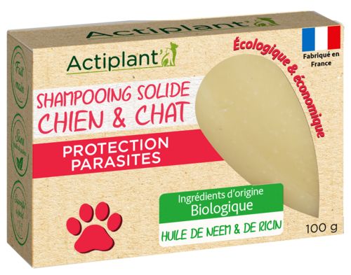 Shampoing solide protection parasites pour chien et chat ACTIPLANT