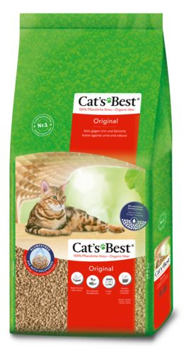 Litière végétale agglomérante en fibres de bois biodégradables pour chat CAT’S BEST ORIGINAL