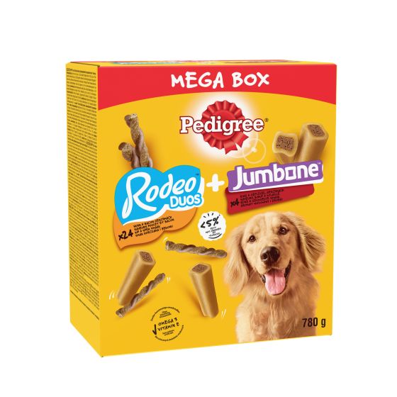 PEDIGREE Megabox Rodeo Duos et Jumbone 780 g