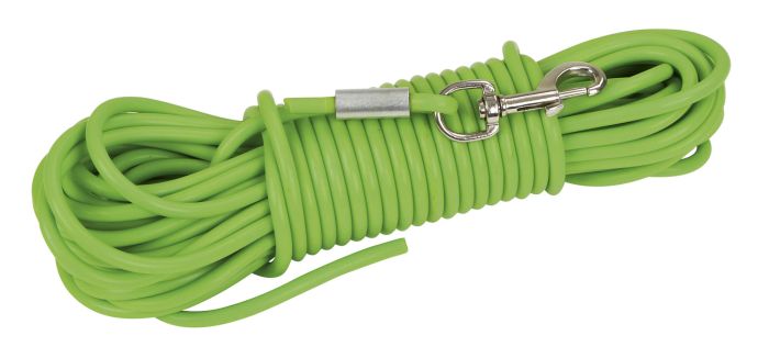 Laisse de travail et de piste imperméable verte 15 m pour chien KERBL