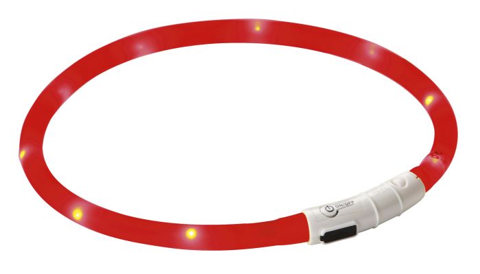 Collier rouge lumineux et étanche pour chien Maxi Safe KERBL