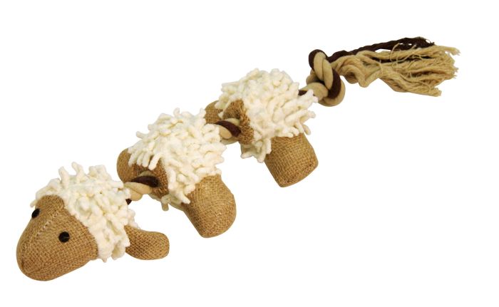 Peluche agneau Shaggy en chenille de 39 cm pour chiens KERBL