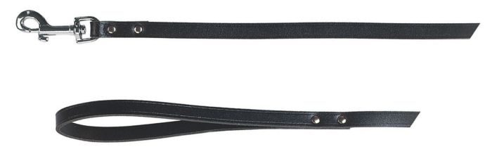 Laisse courte pour chien en cuir noir teinté MEXICA KERBL