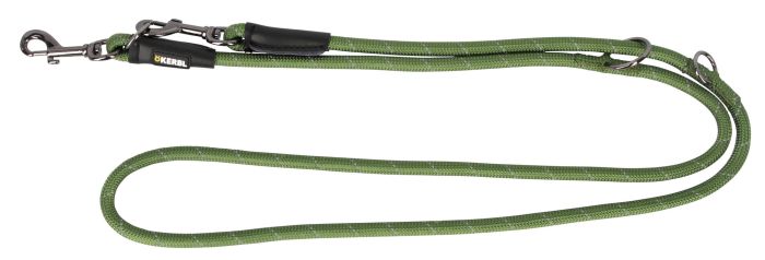Laisse pour chien nylon vert 10 mm réfléchissante SEOUL KERBL
