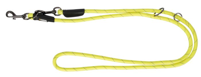 Laisse pour chien nylon jaune 10 mm réfléchissante SEOUL KERBL