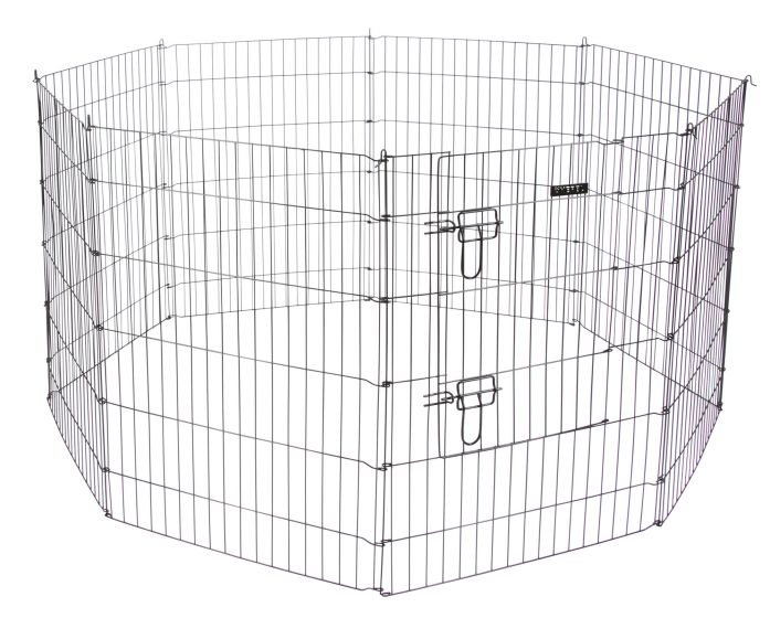 Enclos en métal grillagé pour chiots et petits animaux KERBL