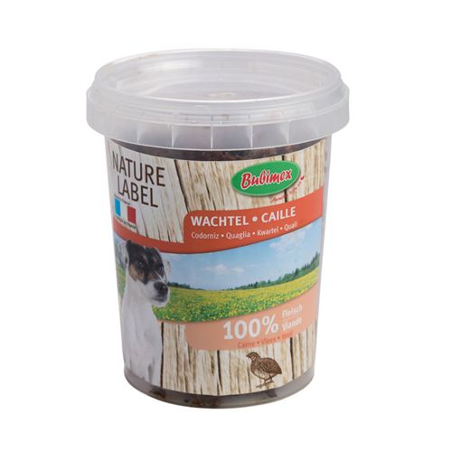 Morceaux de viande de Caille en seau pour chien BUBIMEX