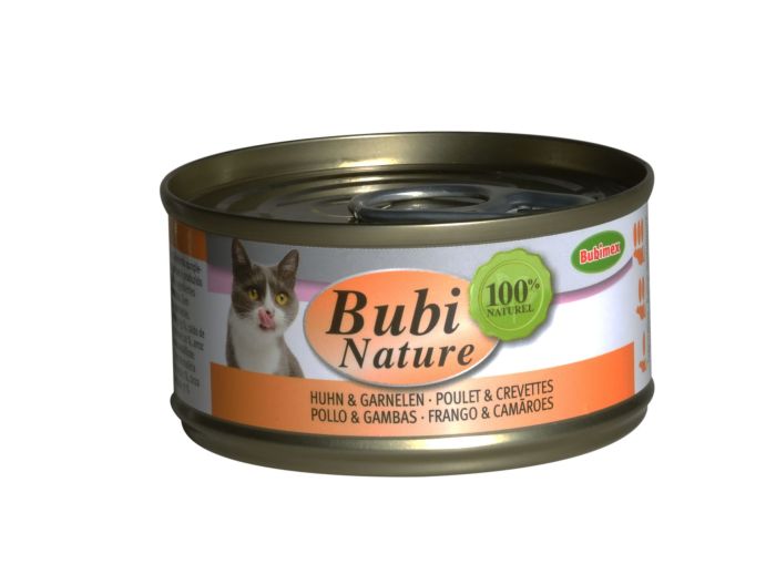 BUBIMEX. Bubi Nature Poulet et crevettes. 70 g.