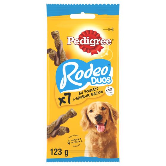 PEDIGREE Pedigree Rodeo 7 friandises poulet et bacon