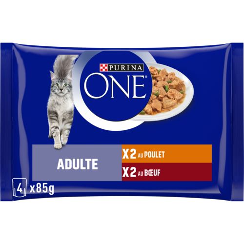 PURINA ONE Chat adulte. 4x85g.