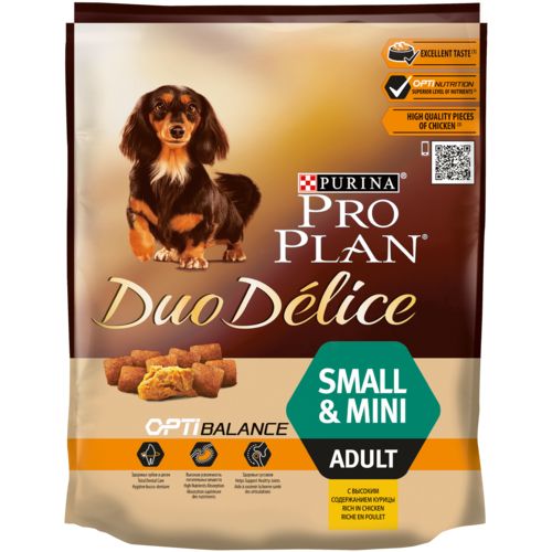 PURINA PRO PLAN Croquettes pour Chiens Duo Délice Mini au Poulet