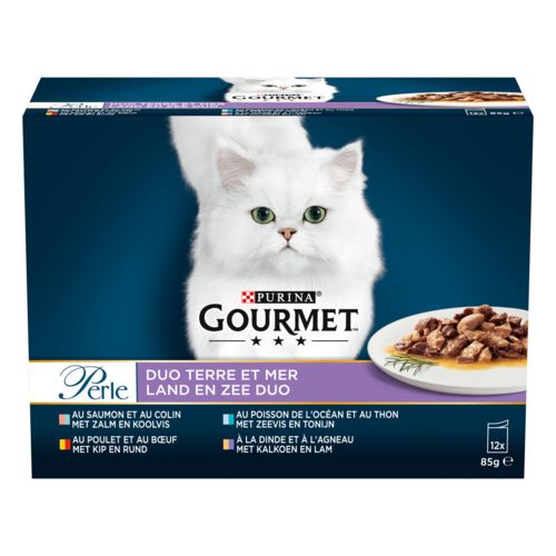 GOURMET Pâtée perle duo terre mer 12x85 g
