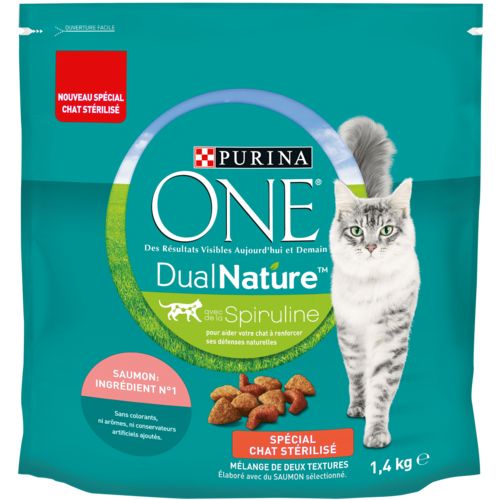 PURINA ONE Croquettes spéciales chat stérilisé Dualnature 1,4 kg