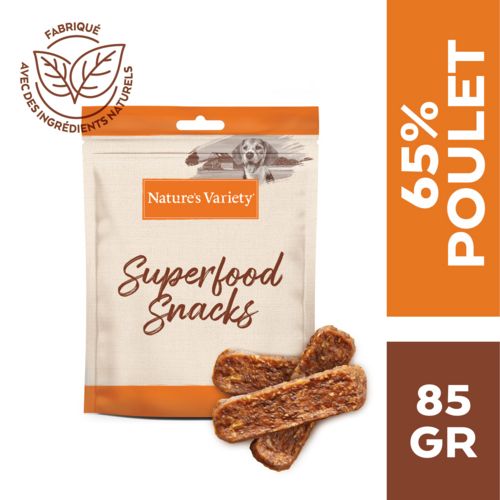 Nature's Variety Friandises Superfood snacks poulet pour chien 85 g