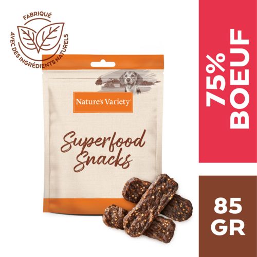 Nature's Variety Friandises Superfood snacks au boeuf pour chien