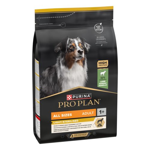 PRO PLAN Croquettes chien adulte light/sterilised agneau 3kg