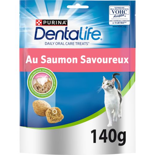 DENTALIFE Friandises au saumon pour chat 140g