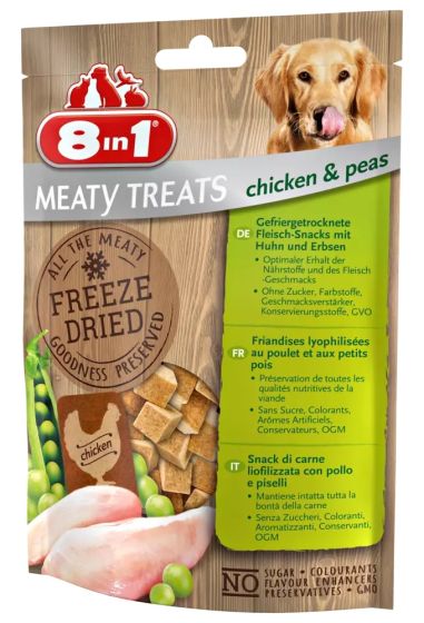 Friandises chien 8in1 Freeze Dried Poulet/Pois