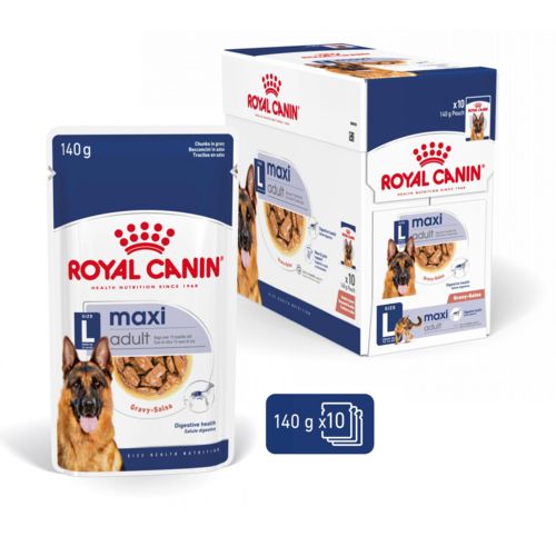 ROYAL CANIN  Pack de 10 sachets de mousse pour chien adult Maxi 10x140g