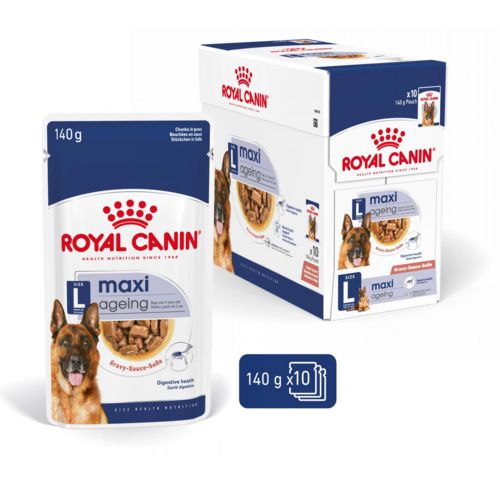 ROYAL CANIN Pack de 10 sachets de mousse pour chien adult Maxi mature 10x140g