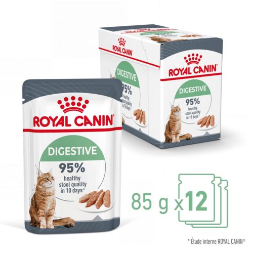 ROYAL CANIN Pack de 12 sachets de mousse pour chat spécial digestion 12x85g