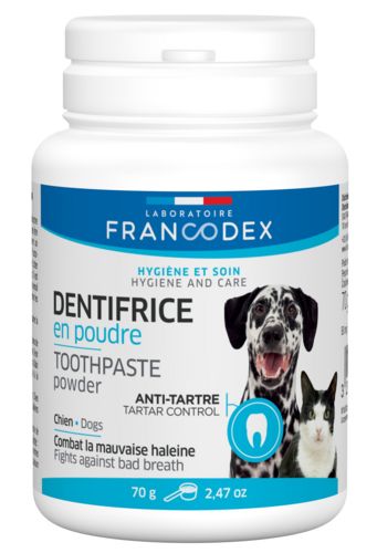 Dentifrice en poudre pour chien et chat FRANCODEX 70 g